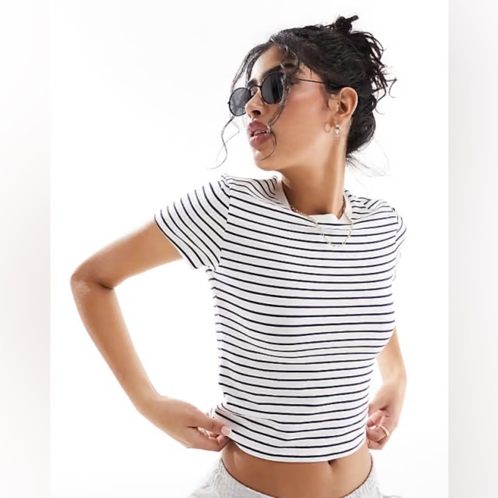 Abercrombie & Fitch Striped Baby Tee
